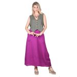 Platinum Γιλέκο - Μπλούζα Χακί Γυναικείο Λινό Casual Με Κουμπιά All Day Free Size - LN-110-Q - Image 2