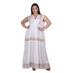 Platinum Φόρεμα Λευκό Γυναικείο Midi Αmpir Klos Αμάνικο Αρχαιοελληνικό All Day Free Size - 12336-W