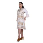 Platinum Φόρεμα - Καφτάνι Λευκό Γυναικείο Klos Εβαζέ Με Χρυσά Αρχαιοελληνικά Σχέδια All Day Free Size - 12381-WD - Image 2