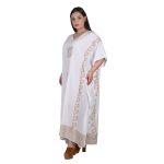 Platinum Καφτάνι Λευκό Γυναικείο Maxi Με Αρχαιοελληνικά Χρυσά Σύμβολα Free Size - 12493-W - Image 3