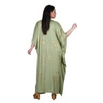 Platinum Καφτάνι - Φόρεμα Μέντα Με Χρυσά Σχέδια Γυναικείο Maxi Δροσερό Free Size - 32447-LD - Image 3