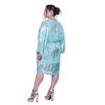 Platinum Κιμονό - Καφτάνι Aqua Γυναικείο Με Χρυσά Σχέδια All Day Free Size - 423131-GR - Image 3