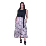 Platinum Φόρεμα Ασπρόμαυρο Γυναικείο Midi Αμάνικο Σε Άλφα Γραμμή All Day Free Size - 52122