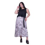 Platinum Φόρεμα Ασπρόμαυρο Γυναικείο Midi Αμάνικο Σε Άλφα Γραμμή All Day Free Size - 52122 - Image 2