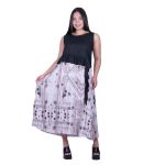 Platinum Φόρεμα Ασπρόμαυρο Γυναικείο Midi Αμάνικο Σε Άλφα Γραμμή All Day Free Size - 52122 - Image 4