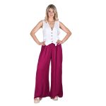 Platinum Γιλέκο - Μπλούζα Λευκό Γυναικείο Λινό Casual Με Κουμπιά Free Size - LN-110-W - Image 3