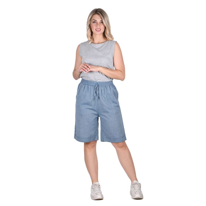 Platinum Μπλούζα Γκρι Γυναικεία Αθλητική Αμάνικη Casual All Day - 72140-G - Image 4