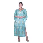Platinum Καφτάνι - Τουνίκ Βεραμάν Γυναικείο Μακρύ Με Χρυσά Σχέδια All Day Free Size - BAN-423129-GX
