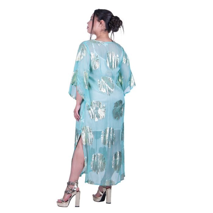 Platinum Καφτάνι - Τουνίκ Βεραμάν Γυναικείο Μακρύ Με Χρυσά Σχέδια All Day Free Size - BAN-423129-GX - Image 3