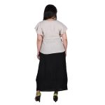 Platinum Μπλούζα Εκρού Γυναικεία Λινή Κοντομάνικη Με Μανίκια Βολάν All Day Free Size - LN-112-KR - Image 3