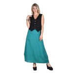 Platinum Γιλέκο - Μπλούζα Μαύρο Γυναικείο Λινό Casual Με Κουμπιά All Day Free Size - LN-110-BC - Image 2