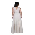 Platinum Φόρεμα Εκρού Γυναικείο Μaxi Εξώπλατο Ρομαντικό Vintage All Day Free Size - SAR-62202-KR - Image 5