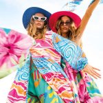 Platinum Φόρεμα Aqua Με Κοραλί & Θαλασσινά Print Γυναικείο Μακρύ Τιραντέ Μεταξωτό Free Size - 424124 - Image 3