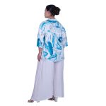 Platinum Παντελόνα Λευκή Γυναικεία Αέρινη Με Λάστιχο Free Size - 6632-WHXL - Image 4