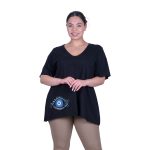 Fairyland Μπλούζα Μαύρη Γυναικεία ''Με Mάτι'' Κοντομάνικη Casual All Day - FM-1978-BC