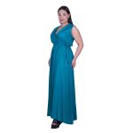 Platinum Φόρεμα Πετρόλ Γυναικείο Αμάνικο Αέρινο Με Σκίσιμο All Day Free Size - NA-12295 - Image 2