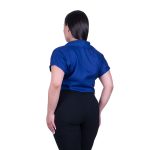 Platinum Μπλουζοπουκάμισο Μπλε Γυναικείο Με Δέσιμο Και Κουμπιά Κοντομάνικο Casual - 22302-BL - Image 2