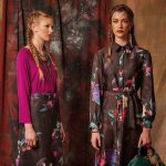 Platinum Φόρεμα Μαύρο Με Πολύχρωμα Floral Γυναικείο Μακρύ Με Κουμπιά All Day Free Size - 192-GU - Image 3