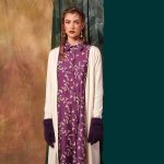 Platinum Φόρεμα Μωβ Γυναικείο Εκρού Άνθη Με Κουμπιά All Day Free Size - 197-GU - Image 2