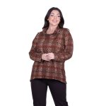 Gomore Μπλούζα Εκάι Με Γήινα Σχέδια Γυναικεία Μακρυμάνικη Ασύμμετρη All Day - GM-24958 - Image 2