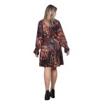 Platinum Φόρεμα Μαύρο Με Boho Σχέδια Γυναικείο Εβαζέ All Day Free Size - IT-122-KC-BR - Image 2