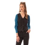 Platinum Γιλέκο Μαύρο Γυναικείο Casual Με Κουμπιά All Day - 1032-42 - Image 2