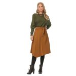 Platinum  Φούστα Ταμπά Γυναικεία Κοντή Eβαζέ Aσύμμετρη Με Πιέτες - 1055-IT