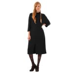 Platinum Φόρεμα Μαύρο Γυναικείο Midi Casual Ψηλό Λαιμό All Day Free Size - 13137-BC