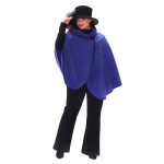 Gomore Κάπα Μπλε - Μωβ Γυναικεία Βελούρ Ασύμμετρη All Day Plus Size - 14494-BFS - Image 5