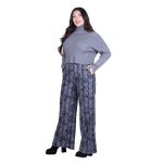 Platinum Παντελόνι Γκρι Με Boho Σχέδιο Γυναικείο Χειμερινό Με Λάστιχο All Day - 2209-G - Image 2