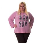 Gomore Μπλούζα Ροζ  Nude Γυναικεία Λεπτή Με Animal Print XXL All Day - 24914-PNK