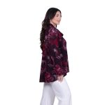 Gomore Μπλούζα Γκρενά Γυναικεία Ανάγλυφη Με Ξεχειλωτό Γιακά Μακρυμάνικη Ασύμμετρη All Day XXL- 24959 - Image 3