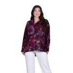 Gomore Μπλούζα Γκρενά Γυναικεία Ανάγλυφη Με Ξεχειλωτό Γιακά Μακρυμάνικη Ασύμμετρη All Day XXL- 24959 - Image 2