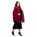 Gomore Κάπα Κόκκινη Γούνινη Γυναικεία Οικολογική Με Φόδρα All Day - GM-24499-RD - Image 3
