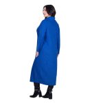 Gomore Φόρεμα Μπλε Ρουά Γυναικείο Με Γιακά Μidi Άνετο Εβαζέ Καθημερινό - 36760-BLB - Image 5