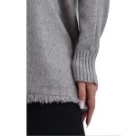 Platinum Μπλούζα Γκρι Γυναικεία Μακριά Πλεκτή Με Κρόσσια Αll Day Free Size - 031-42-G - Image 2