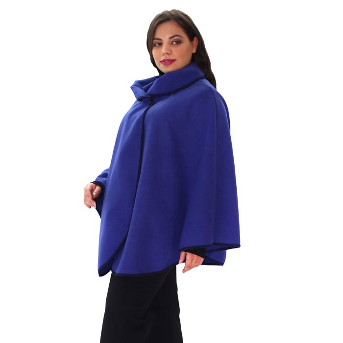 Gomore Κάπα Μπλε - Μωβ Γυναικεία Βελούρ Ασύμμετρη All Day Plus Size - 14494-BFS - Image 3