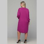Gomore Φόρεμα Ματζέντα Γυναικείο Μidi Πλεκτό Casual All Day Free Size - 33752-MG - Image 2