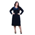 Gomore Φόρεμα Μπλε Σκούρο Γυναικείο Μidi Βραδινό Σε Ίσια Γραμμή XXL - GM-24744-BL