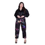 Platinum Πουκάμισο Μαύρο Γυναικείο Σατινέ Μακρύ Με Γιακά All Day Free Size - IT-5337-42-B - Image 7