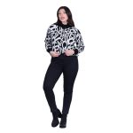 Gomore Παντελόνι Μαύρο Γυναικείο Jean Στενό Ελαστικό Casual All Day - 13535-BC