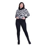 Gomore Παντελόνι Μαύρο Γυναικείο Jean Στενό Ελαστικό Casual All Day - 13535-BC - Image 2