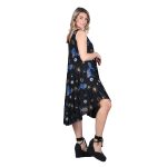 Platinum Καφτάνι - Φόρεμα Μαύρο Γυναικείο Με Χοντρή Τιράντα Κοντό ''Μάτια'' -124126-B - Image 2