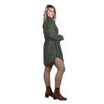 Platinum Πουκαμίσα Χακί Γυναικεία Σεμιζιέ Με Κουμπιά Και Ζώνη All Day Free Size -1363-GR - Image 3