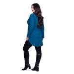 Platinum Πουκαμίσα Πετρολ Γυναικεία Σεμιζιέ Με Κουμπιά Και Ζώνη All Day Free Size -1363-RL - Image 4