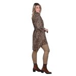 Platinum Πουκαμίσα - Φόρεμα Μαύρη Animal Print Γυναικεία Μακρυμάνικη All Day Free Size - 1956-RP - Image 3