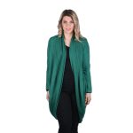 Platinum Ζακέτα Πράσινη Γυναικεία Μακριά Πλεκτή Casual Με Τσέπες All Day Free Size - 2098-RA - Image 2