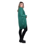 Platinum Ζακέτα Πράσινη Γυναικεία Μακριά Πλεκτή Casual Με Τσέπες All Day Free Size - 2098-RA - Image 3