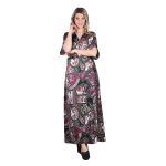 Gomore Φόρεμα Μαύρο - Ματζέντα Γυναικείο Boho Κρουαζέ Μακρύ All Day Free Size - 26763-MG