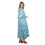 Platinum Καφτάνι Aqua Με Σχέδια Γυναικείο Maxi Δροσερό All Day Free Size - 32427-34-TR - Image 2